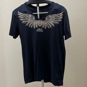 Armani Exchange; Medium Black v-neck T-shirt